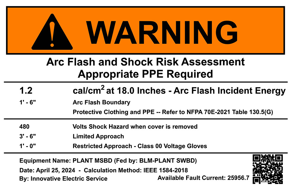 Arc Flash Label